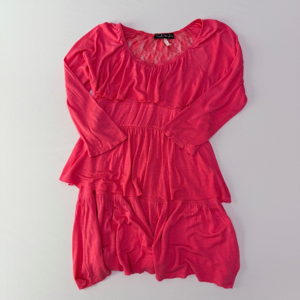 Girls Pink Shirt‎ with Flower Tulle back